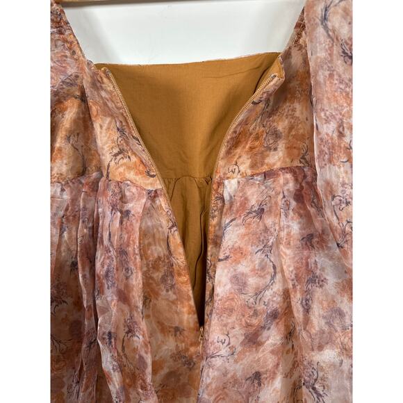 Sofie the Label Babydoll Dress Puff Sheer Sleeve Size Small Mini Fairy Whimsy - Picture 6 of 8